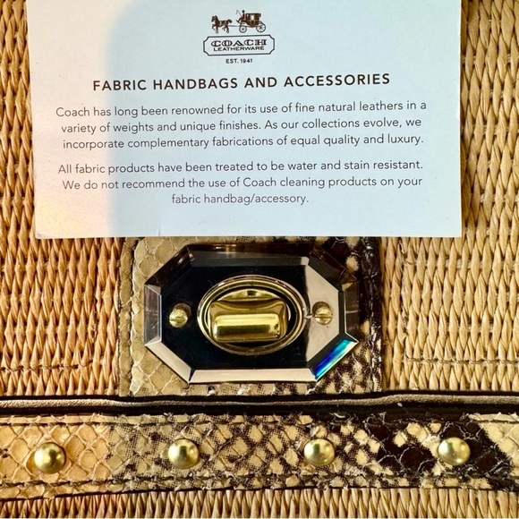 Coach Natalie Rattan Python Wristlet - Picture 7 of 7